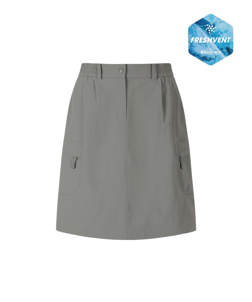 DISCOVERY EXPEDITION Freshvent Women'S Bermuda Cargo Skirt (Grey)