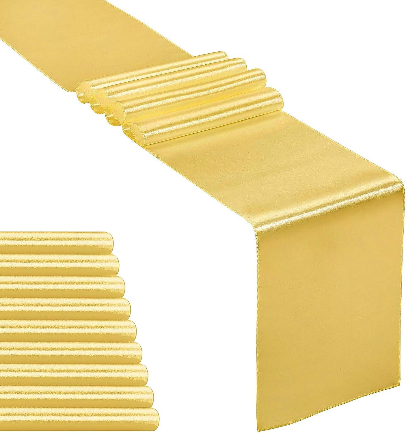 

10 шт. дорожка на стол 30x275см(12 x 108 дюймов) Длинная атласная шелковая дорожка для свадебного банкета, выпускного, дня рождения, украшения 30x275cm