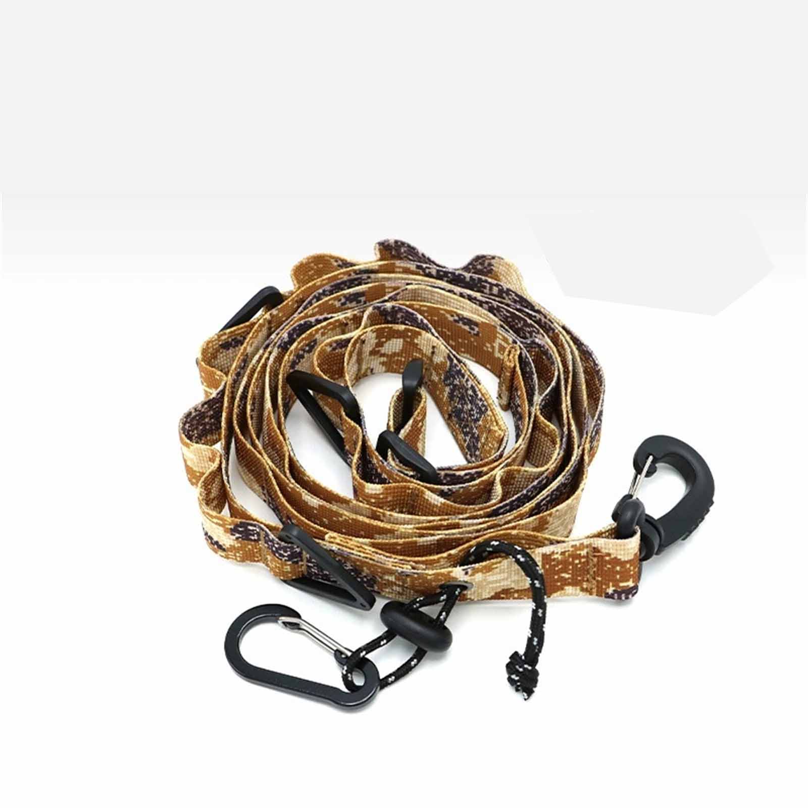 

26-Hole Hanging Rope, Outdoor Clothes Drying Line for Camping & Travel, Multi-Functional - Fixed Rope, Storage Hanging Organizer One Size