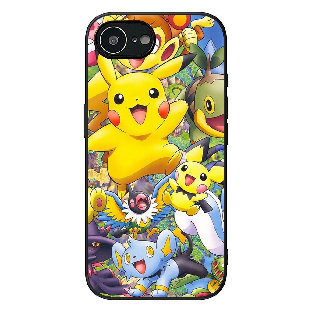 Cover for Apple iPhone 17 16 11 Pro XS Max XR 6 7 8 Plus 16E SE 2020 Air 5 SE2 Phone Case Cute P-Pokemons Cartoon P-Pikachus