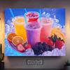 Tapiserie cu Smoothie-uri Colorate cu Fructe, Pânză de Fundal pentru Băuturi Răcoritoare de Vară, Decor perete Bucătărie