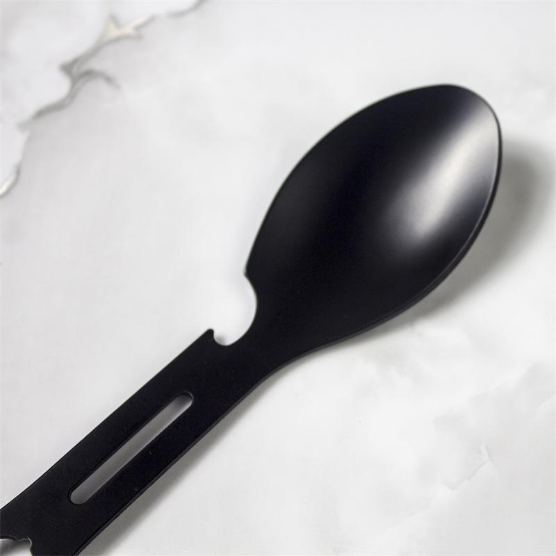 5 in 1 Outdoor Survival Tool Kit Multi-functional Fork Spoon Knife Bottle Opener Camping Hiking Gear