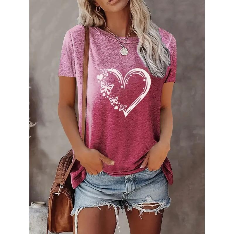 

Women s Short Sleeved T-shirt Dandelion Letter Print Fashionable Comfortable Soft Casual Plus Size T-shirt 6XL