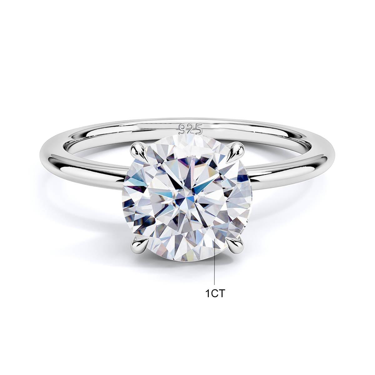 

Szjinao 1ct 2ct 3ct 5ct D Color Moissanite Ring Rose Gold For Women Engagement Jewelry With GRA High Quality Gift 5&Zirconia