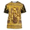 Ancient Egyptian Pattern T Shirt For Men Pharaoh 3D Printed T-Shirts Casual Streetwear Oversized O-Neck Women Loose Tops Tees