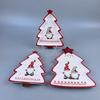 Three-Dimensional Hand-Painted Santa Claus Pine Tree Special-Shaped Ceramic Plate Breakfast Plate Dessert Dessert Plate Christmas Tableware