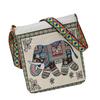 Elephant Hobo Women Messenger Shoulder Bag Handmade Embroidered Wide Adjustable Straps Large