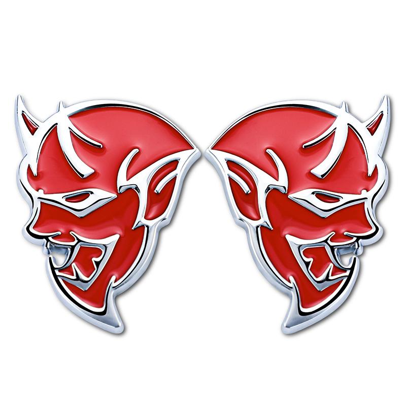 3D Metal Hell Demon Emblem Car Body Trunk Badge Sticker For Dodge Journey Charger Ram 1500 Caliber Nitro Caravan Avenger PP2