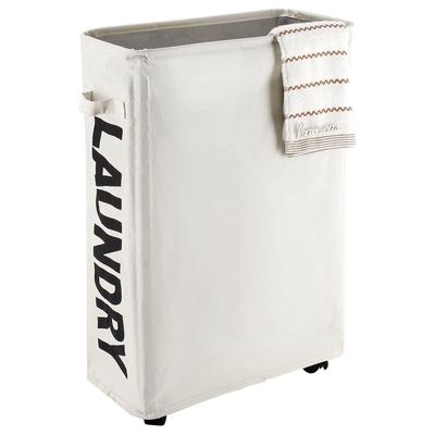 Caroeas 45L Slim Foldable Laundry Basket with Casters Direct from Japan