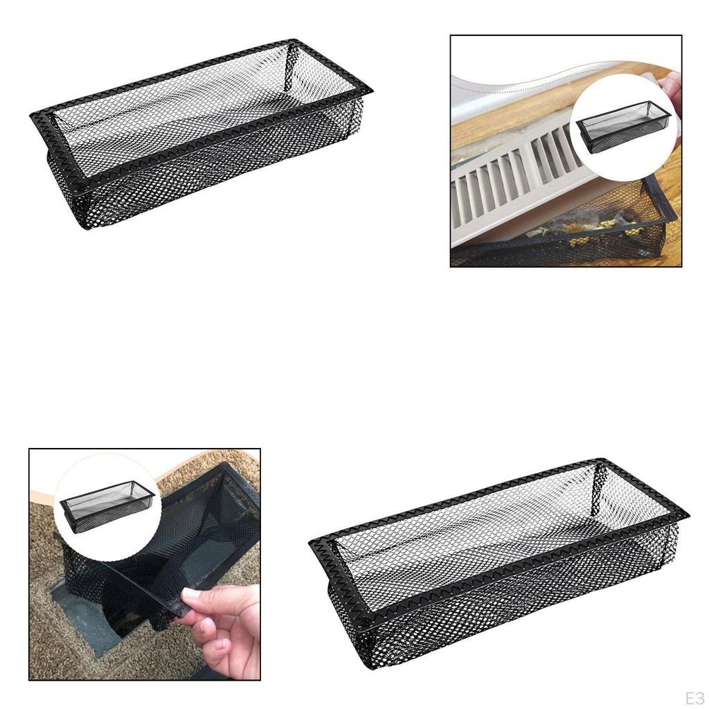 Floor Register Black Accessories Easy to Install Supplies Walkable Grate Vent Cover for Dorm