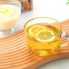 Retro Sunflower Embossed Glass Cup with Gold Rim and Handle - Large Capacity for Milk or Breakfast Beverages