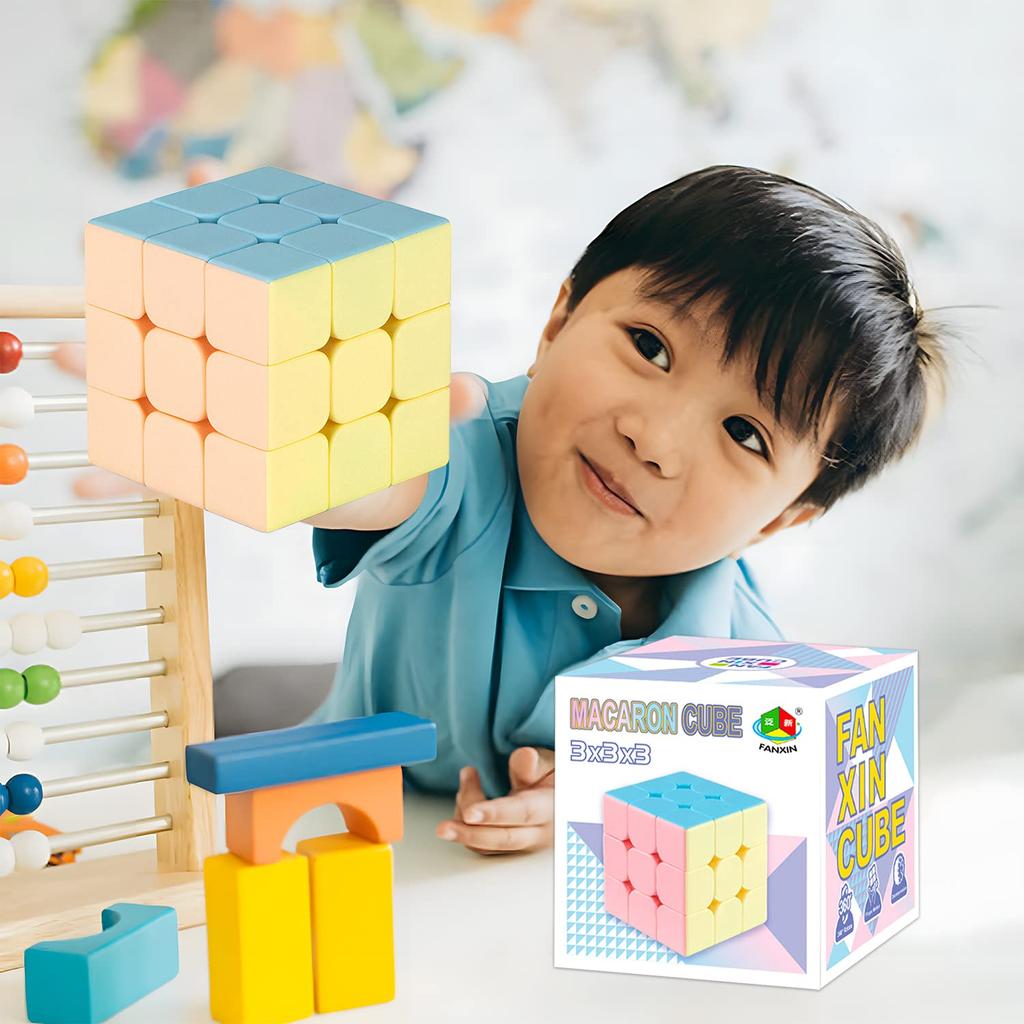 Singertop Magic Cube, Macaron, 3D Puzzle, 3x3 Competition Cube, Twist Puzzle, Stickerless Infinity Cube, Fidget Cube, Stress Relief, Brain Training,