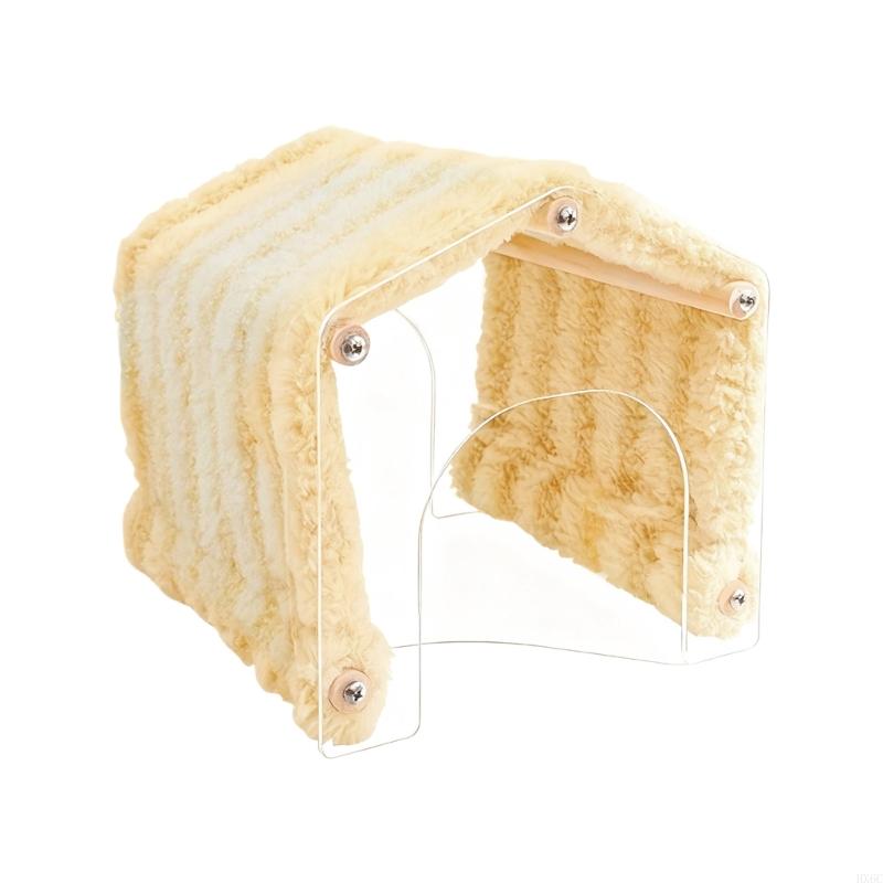 Hamster Furry Shelter Toy Rodents Molar Soft Bed Habitat for Hamster Mouse HX6C