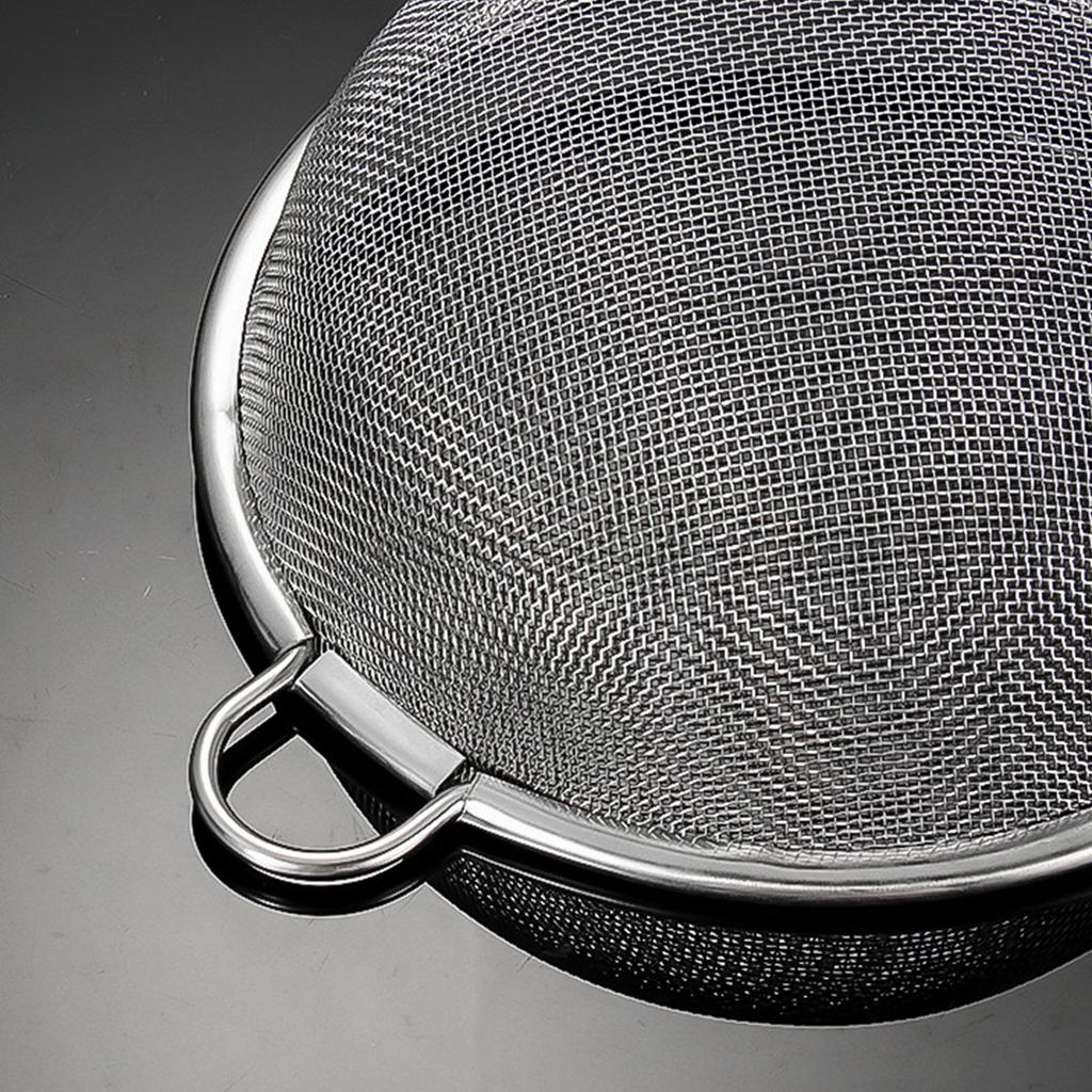 Fine Mesh Skimmer Spoon Stainless Steel Fine Mesh Food Strainer Kitchen Frying Tool for Oil Filter Skimming Grease Foam