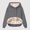 Sudadera Cálida de Felpa para Mujer con Forro Polar Invierno Manga Larga Cálida Terciopelo Jerséis Reversibles Sudaderas Para Mujer Ropa de Casa
