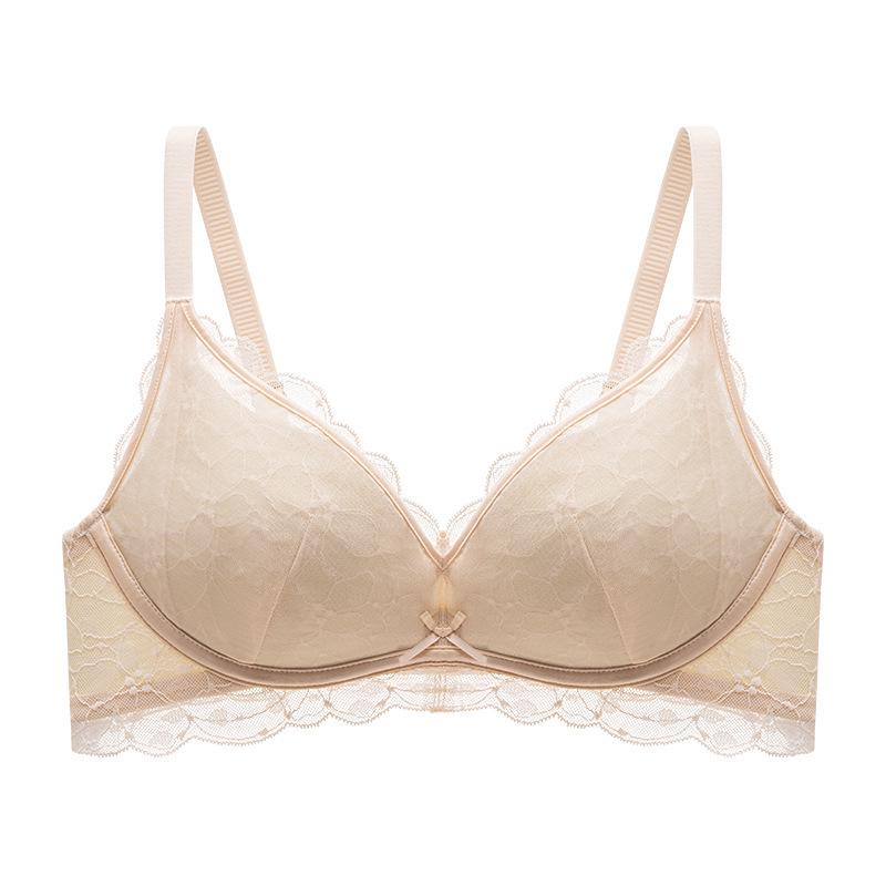 Romantischer Push-Up-BH aus französischer Spitze: Bequemes, Anti-Hänge-, Drahtloses Design für Teenager