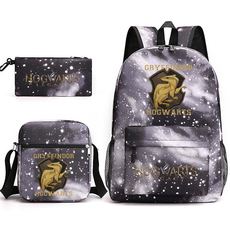 3-delige Schoolrugzakset voor Studenten Grote Capaciteit Oxford Stof Schooltas met Schouderband en Etui school bag 3-piece set