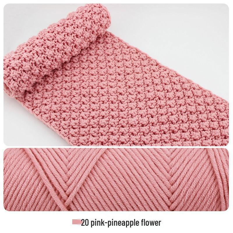 Hand-Knitted Cotton Wool Scarf Yarn for Men & Women, Coarse Wool & Milk Cotton Material, Worsted Crochet.