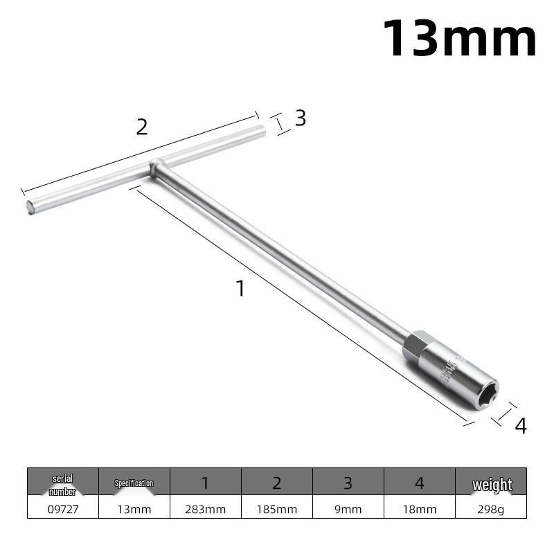 Longdexin T-Handle Multi-Functional Hex Socket Wrench for Car and Motorcycle Repair