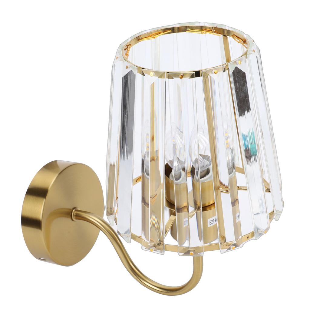 Crystal Lampshade Wall Sconce Aluminum Alloy Elegant Wall Lamp For Bedside Bedroom Hallway Entrance