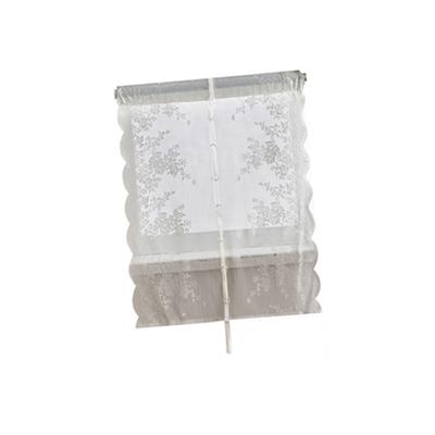 Washable Flower Lace Sheer Window Curtain Breathable Fabric Privacy Protective Light Filtering Long Window Drape Panel
