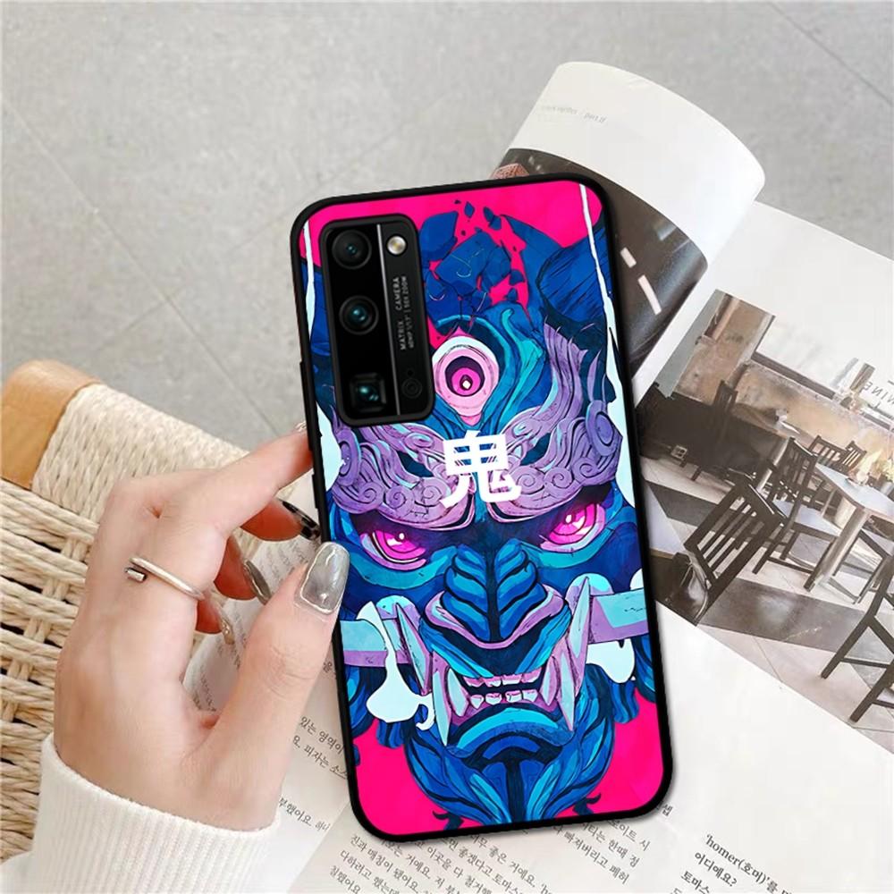 Samurai Oni Mask Phone Case For Huawei Honor 10 Lite 9 20 7A 9X 30 50 60 70 Pro Plus Soft Silicone Cover