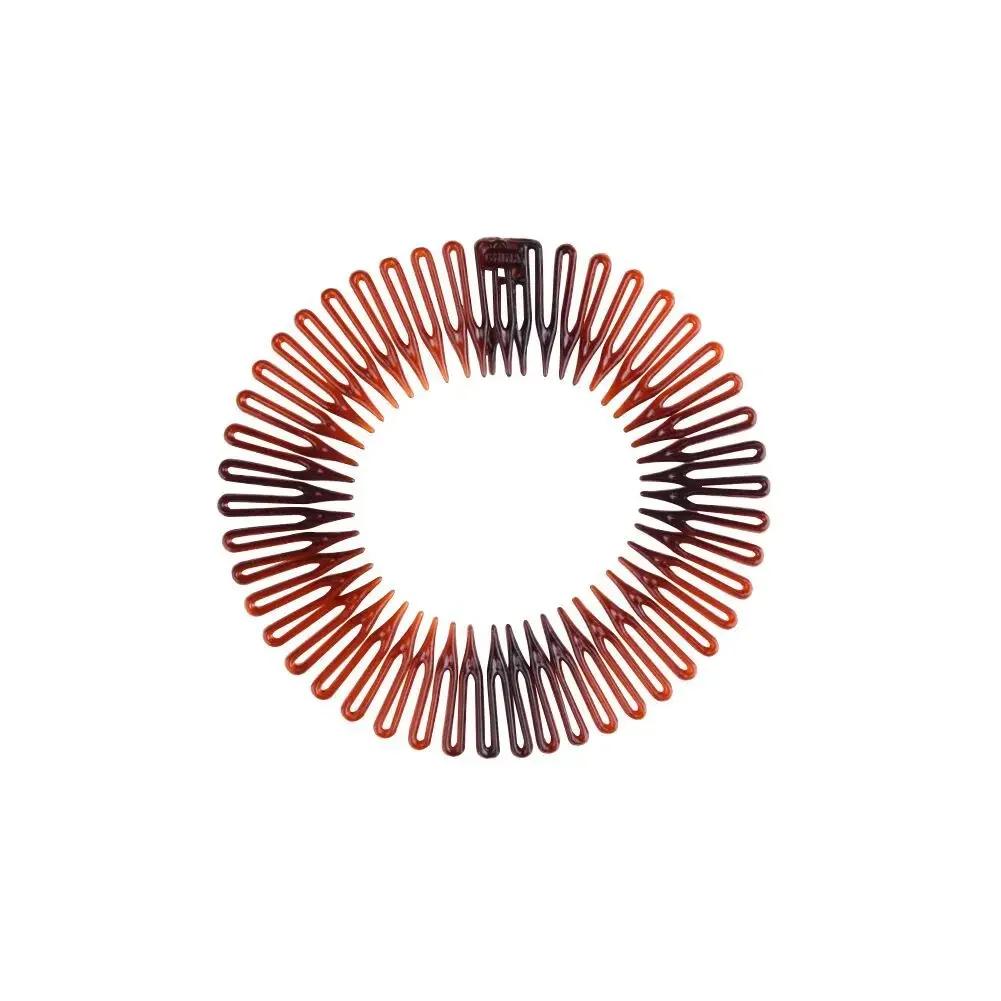 Plastic Full Circle Headbands Hair Hoop Band Clips Hairband Stretch Flexible Comb Teeth Face Wash Fixed Fashion Hair Accessories