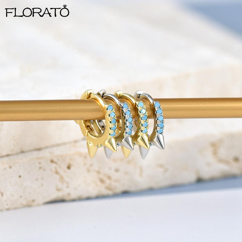 925 Silbernadel Punk Nieten Nieten Creolen Ohrringe für Damen Huggie Ohrringe Ohr Manschette Piercing Ohrring Gotischer Schmuck