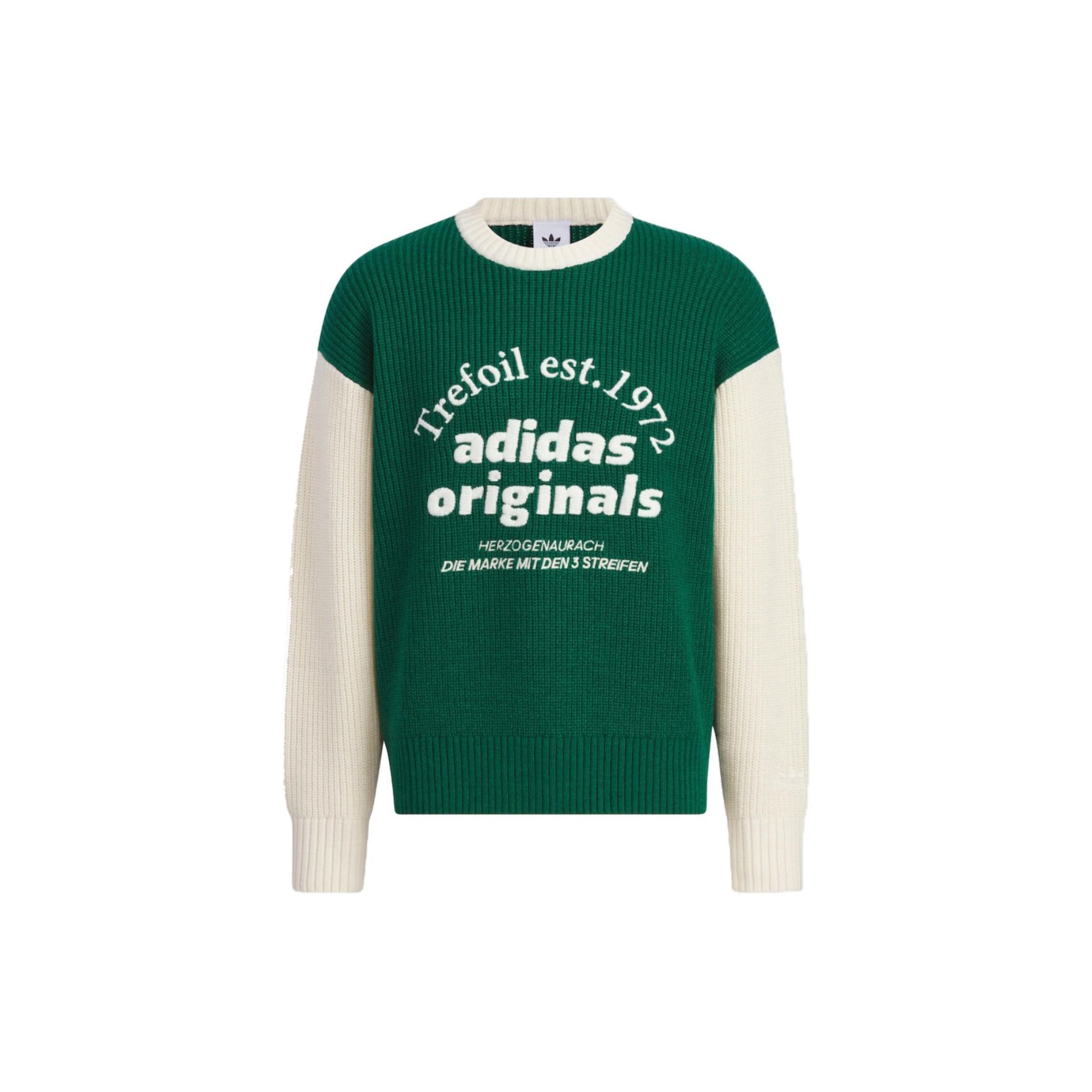adidas originals Classic Sports Sweater (Gender Neutral) Asia Sizing Collegiate Green White Men s IW6288 S