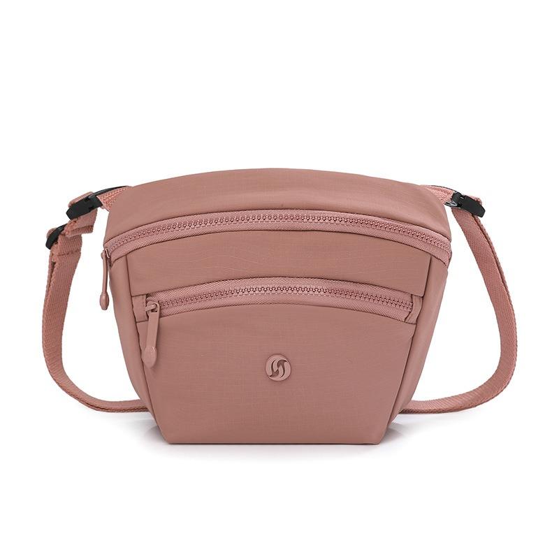 Flerlagers messengerväska i canvas för kvinnor, lättviktig nylon, vattentät fritidsväska, mångsidig textur, pendlaraxelväska för kvinnor