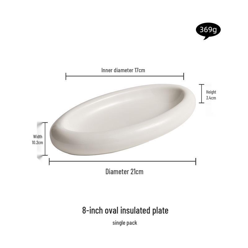 Artistic Double-Layer Insulated Ceramic Display Plate for High-End Tableware and Hotel Use.