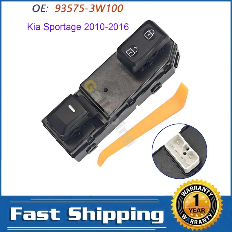 

Electric Power Window Control Switch Button Front Right Passenger Side for Kia Sportage 2010 - 2016 + Free Pry Tool Auto Parts