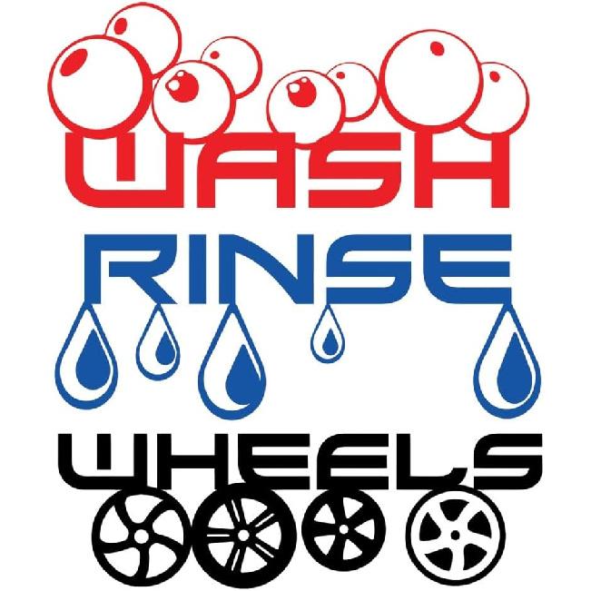 

Classic Fashion Car Detailing Wash Rinse & Wheels Vinyl Bucket Stickers Valeting Cleaning Decals Stickers Sunscreen Waterproof 23X23CM(2) 2