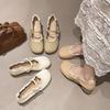 With skirt, evening shoes, shallow mouth Lolita small leather shoes, women's 2025 new spring and summer French low-heeled Mary Jane single shoes