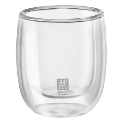 ZWILLING Double Wall Glass Epresso Cup 80ml 2pcs Tumbler Heat Resistant Cold Insulation Heat Insulation Double Structure Coffee Cup Microwave Safe