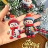 Christmas Character Pendant Acrylic Flat Pattern Santa Claus Boys and Girls Xmas Tree Hanging Car Interior Decoration Pendants