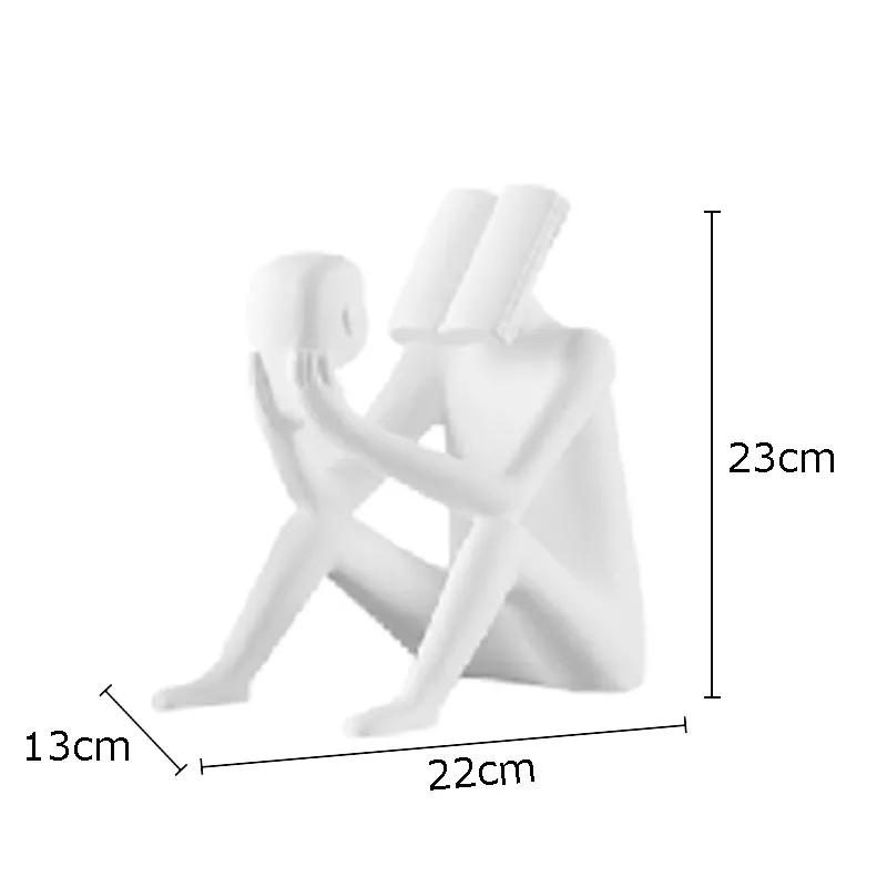 

Book Reader Figure Sculpture Room Aesthetic Decor Creative Character Resins Crafts Abstract Figures Statue Desk Decoration