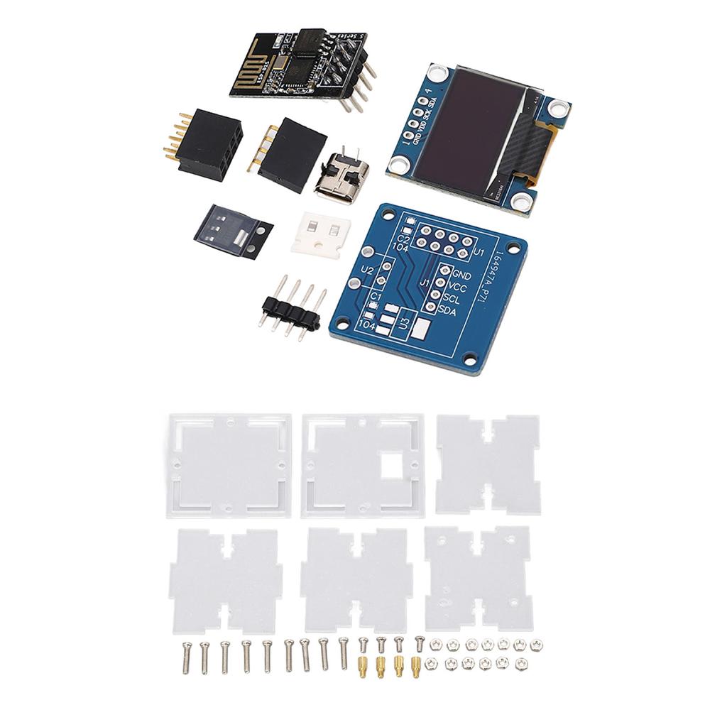 Mini Clock Kit Acrylic Shell Organic Light Emitting Diode Display DIY Timing Module Electronic Clock Kit DC5V
