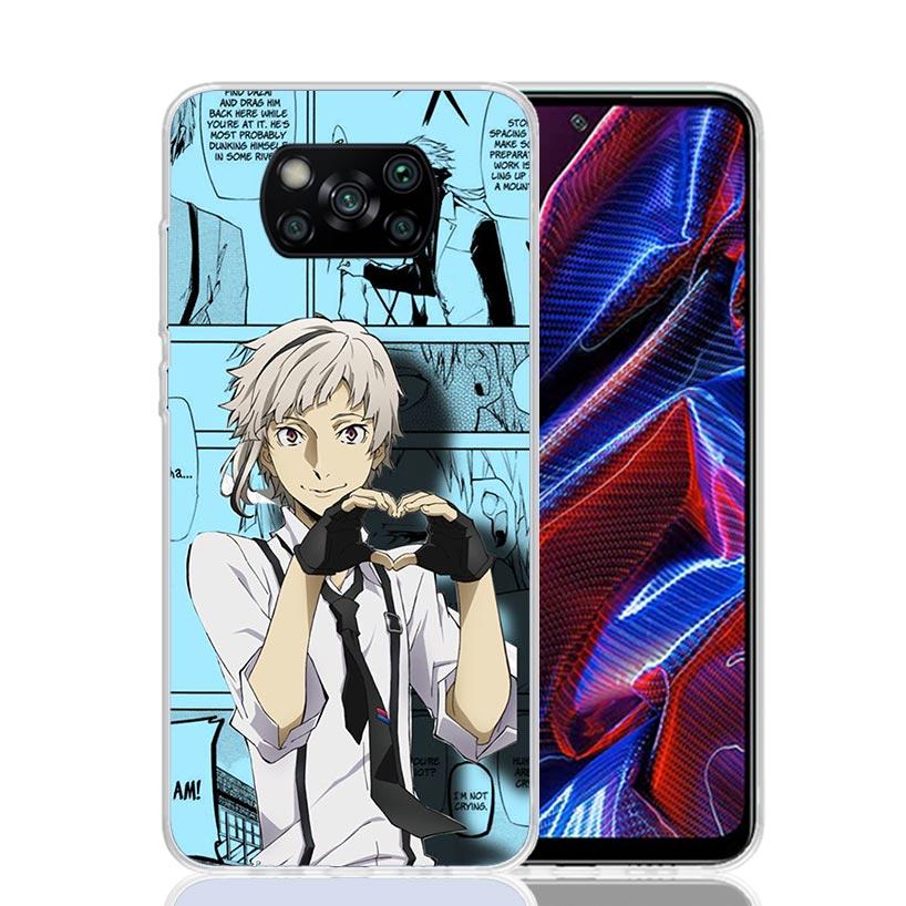 Bungo Stray Dogs Manga Phone Case For Xiaomi Poco X7 X6 X5 Pro F7 Ultra Redmi 15C 15 13 13C 12 12C 10 10A 10C 9 9A 9C 9T Cover P