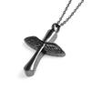 Saint St. Benedict Jesus Cross Pendant Necklace Men and Women Religious Christian Catholic Amulet Stainless Steel Jewelry