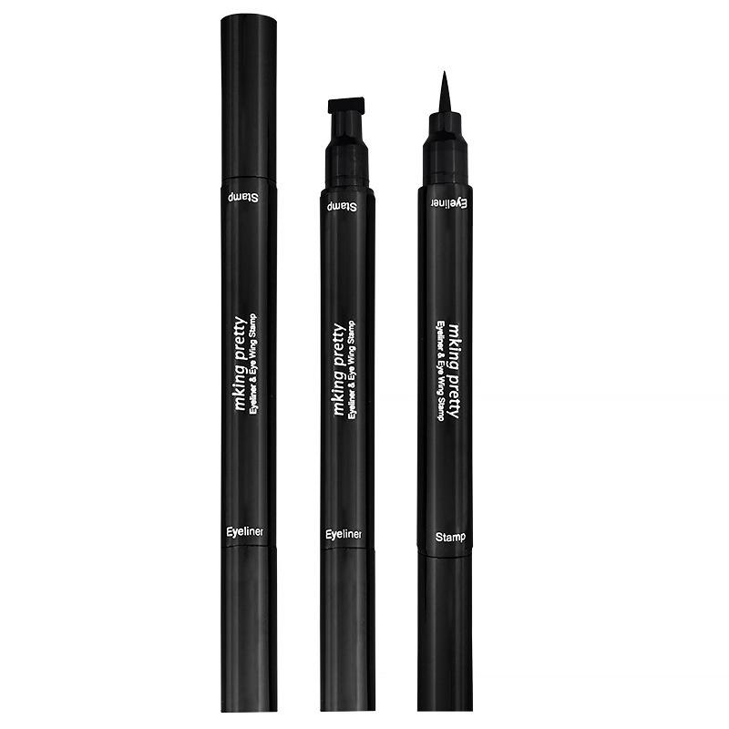 Double Head Stamp & Liquid Eyeliner – Waterproof, Smudge-Proof  Long-Lasting Quick-Drying Winged Eyeliner Pen