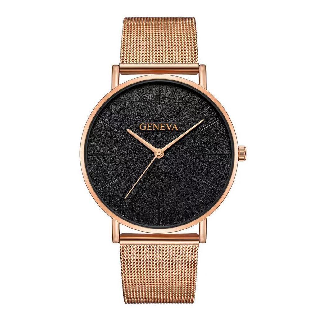 GENEVA Unisex Fashion Trend Mesh Band Watch - Casual Couple & Student Style