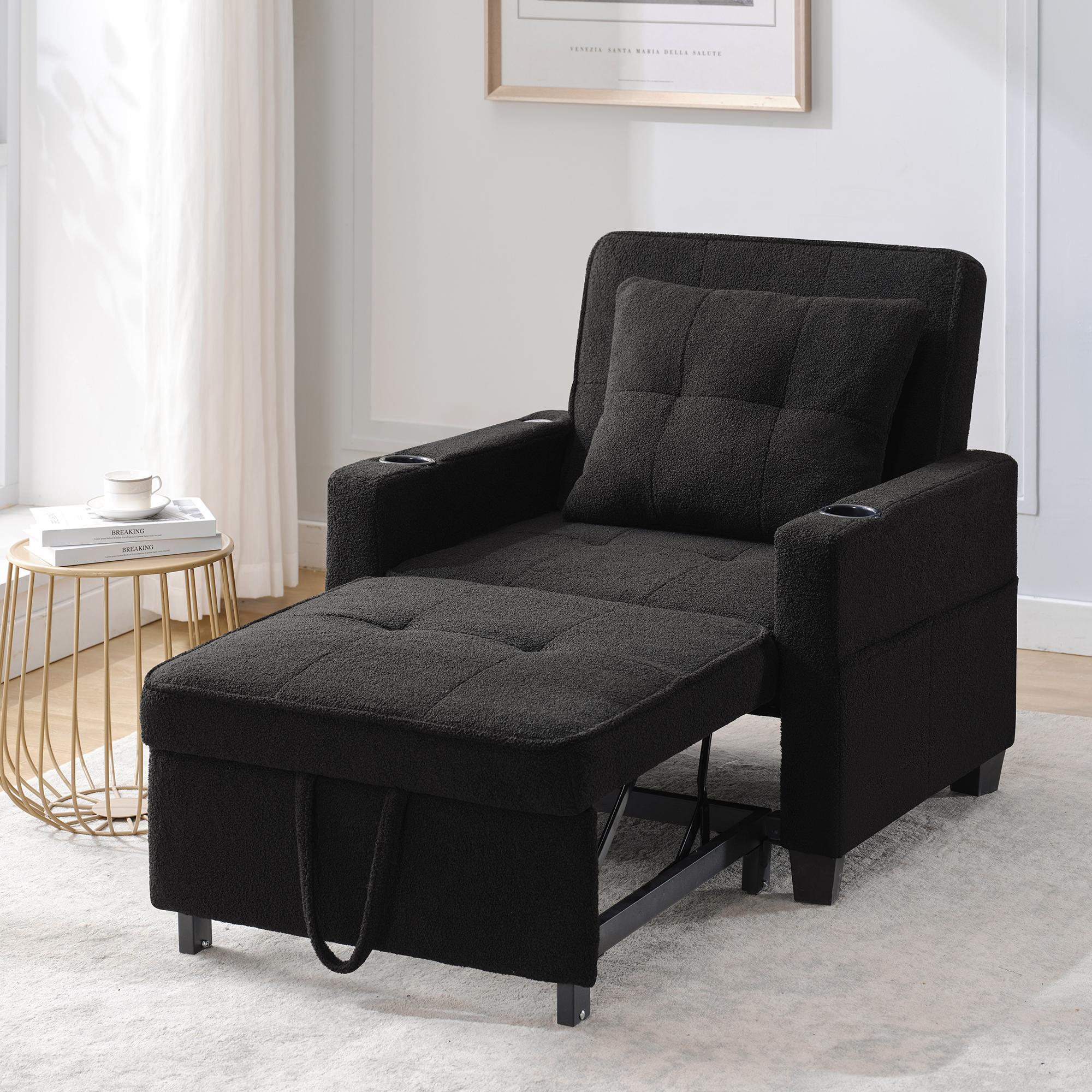 3-in-1 Extendable Single Sleeper Sofa –