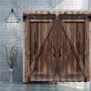 Wood Grain Shower Bedroom Curtains Bamboo Old Door Home Bathroom Toilets Polyester Decor Waterproof Screens With Hooks Washable