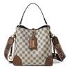 Large Capacity Casual Women's Portable Bag with Simple Temperament Handbag with One Shoulder Crossbody Bag Checkerboard Pattern