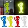 Fashion Alien Peace Highly Reflective Warning Decal Car Sticker Personality for Motorcycle Vinyl Decals Accessories Sunscreen