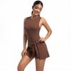 Women's Breathable Tennis Skirt Unitard - Integrated Yoga, Fitness, and Golf Dress