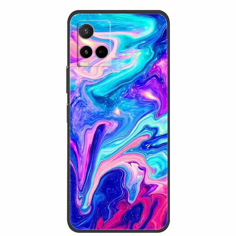 Marble Case For Vivo Y33s Silicone TPU Soft Phone Fashion Cover For Vivo Y33 S Case V2109 Funda Luxury Shockproof Cartoon Coque