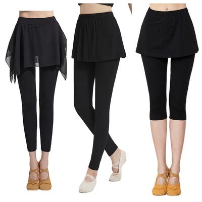 Women's Dance Practice Skirt-Pants, Latin Classical Ballet, Body Shaping Teacher Classwear for Adults