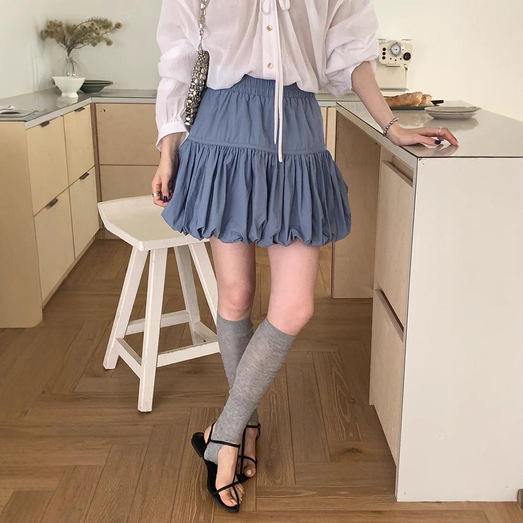 

Age Reduction Versatile High Waist A Word Bud Skirt Women L синій